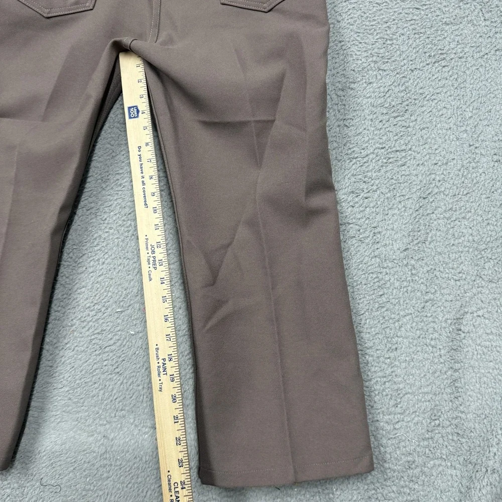 Vintage Levi's Dress‎ Pants Mens 40x30 Brown Dacron Polyester Bootcut Made USA